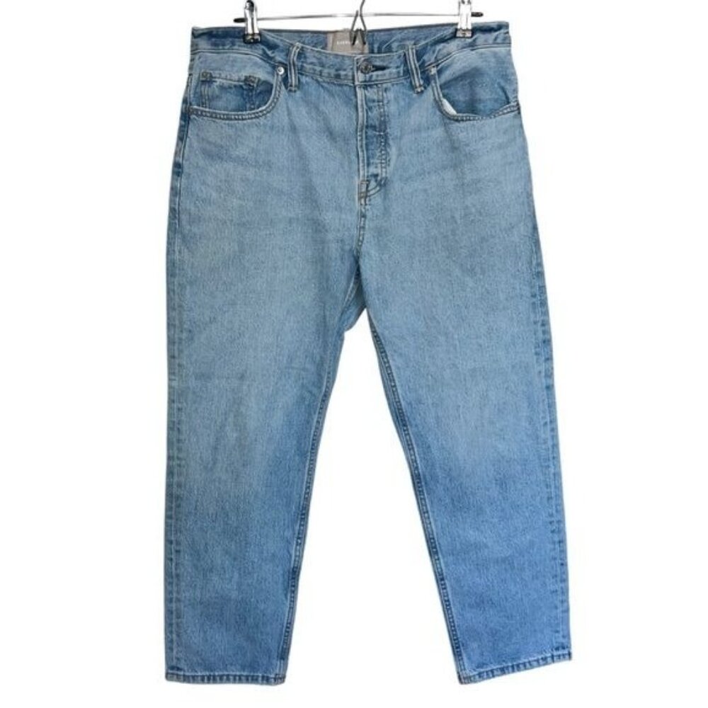 Everlane Boyfriend Jeans Womens 31R Light Wash Button Fly Cotton Denim
